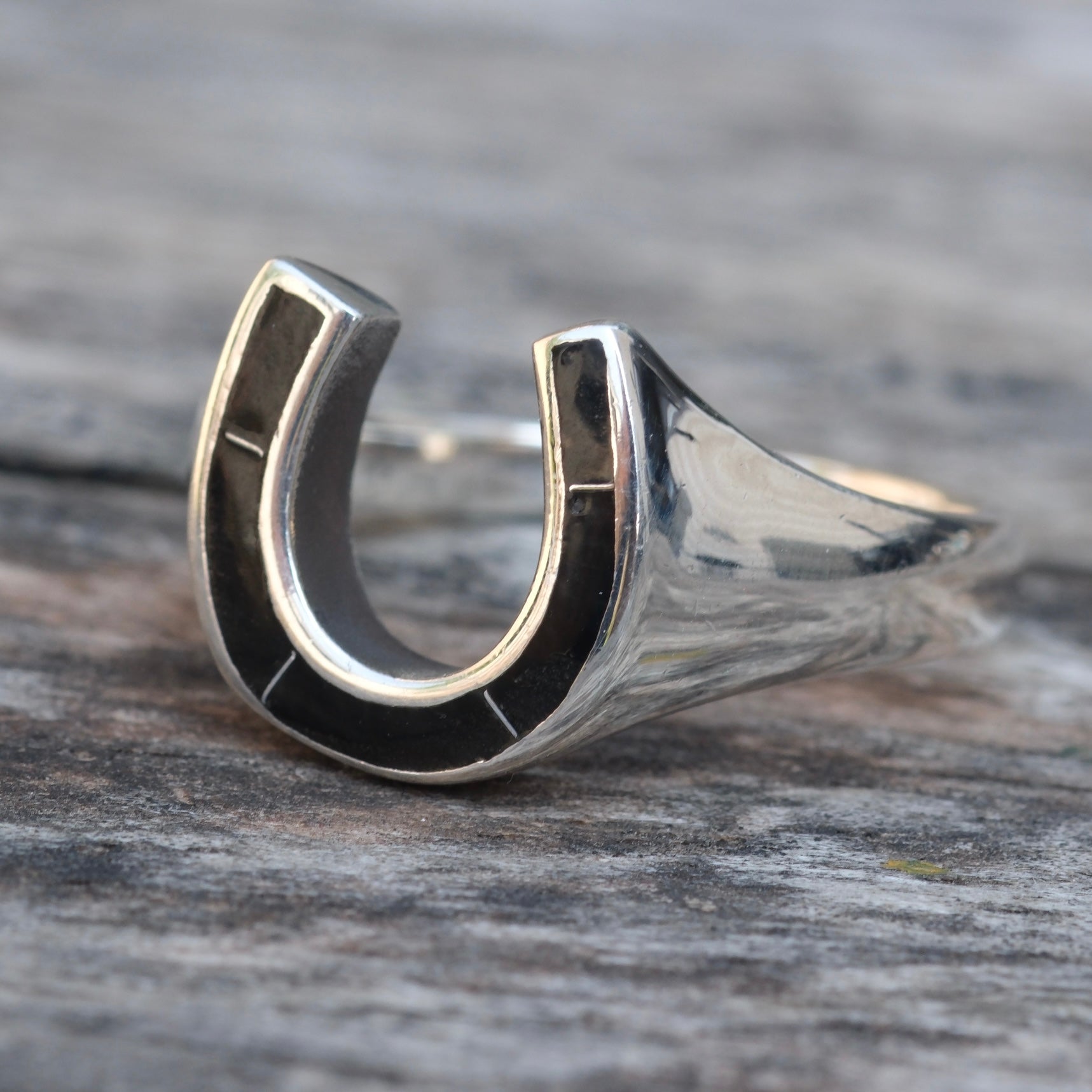 Sterling Silver Lucky Horseshoe Ring 10.5