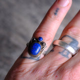 Vintage Sterling Lapis Ring 5.75