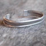 Vintage Sterling Silver Braided Cuff