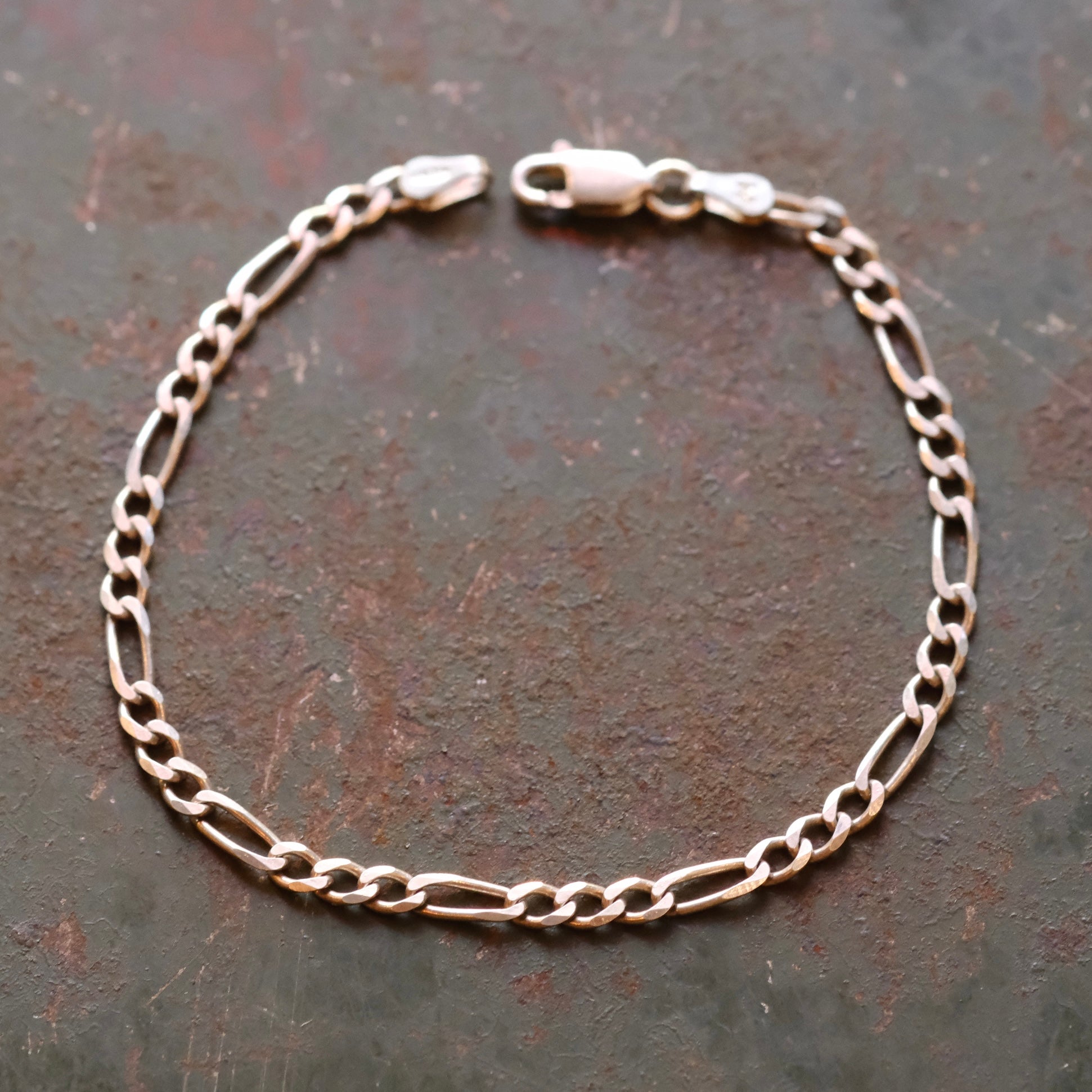 Vintage Sterling Figaro Chain Bracelet