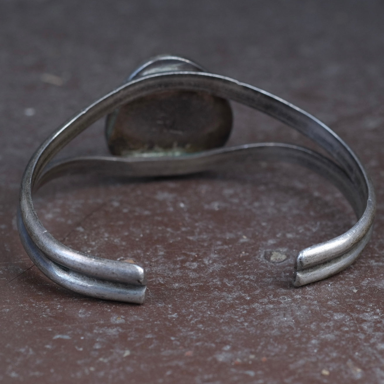 Vintage Sterling Turquoise Roper Cuff