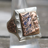 Vintage 1950's Mexican Biker Souvenir Ring 9.5