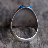 Vintage Sterling Inlaid Hummingbird Ring 10.75