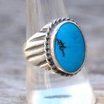Vintage Sterling Turquoise Ring 9.25