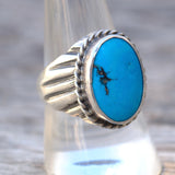 Vintage Sterling Turquoise Ring 9.25