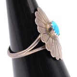 Vintage Sterling Turquoise Concho Ring 6