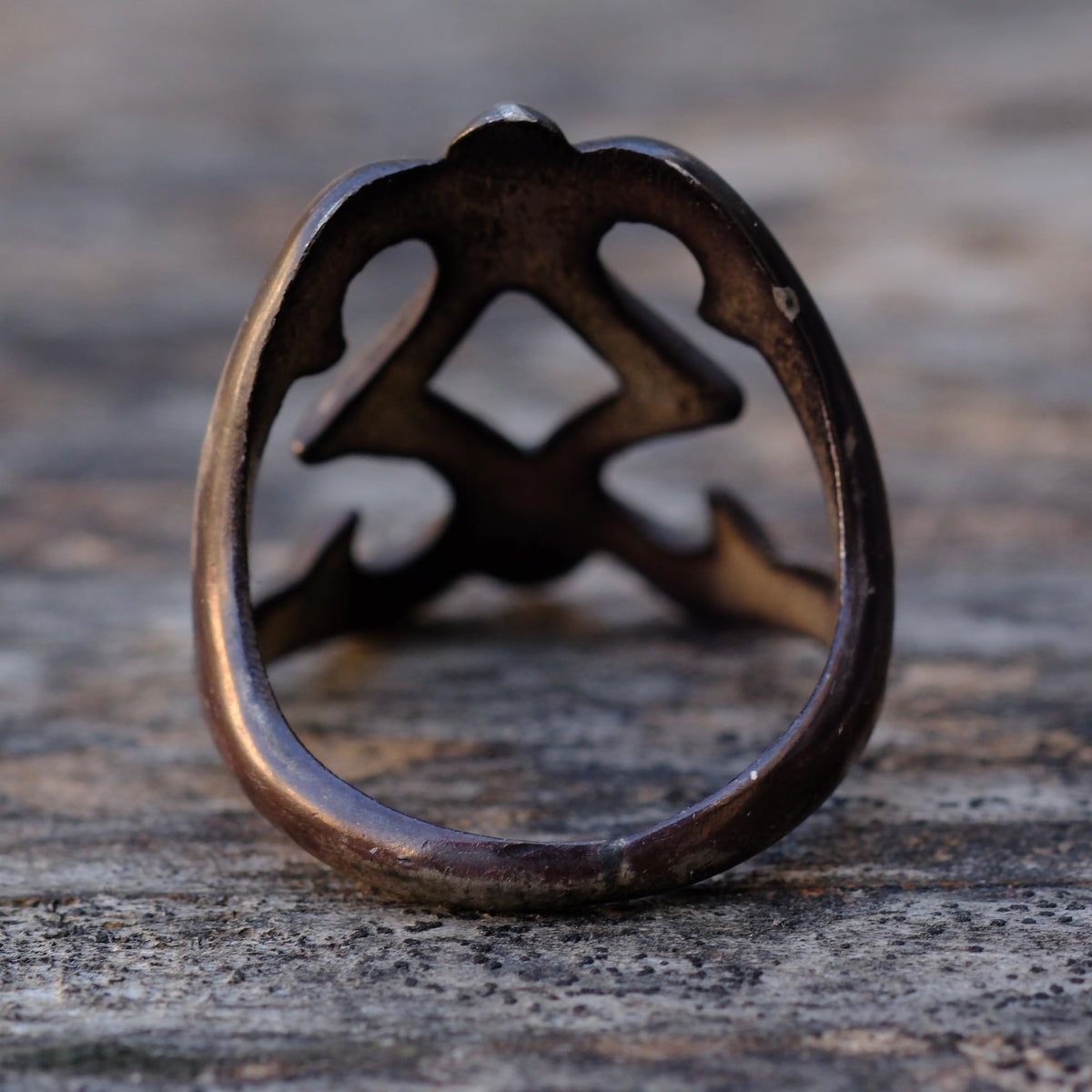 Vintage Sterling Silver Sandcast. Ring 10.5