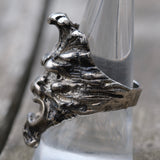 Vintage White Bronze Biker Ring 9