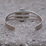 Vintage Sterling Agate Stamped Cuff