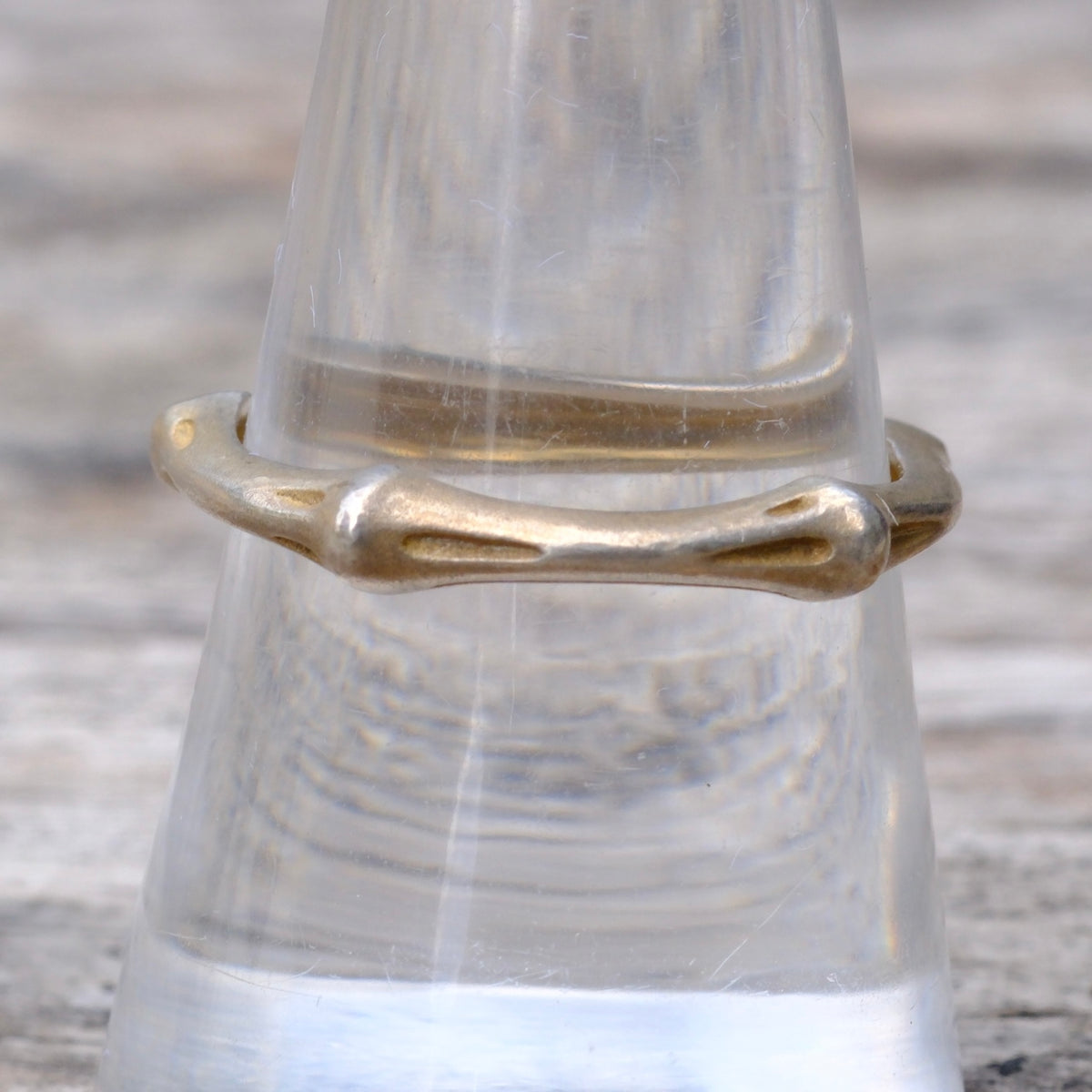 Vintage Sterling Silver Bamboo Band Ring 9