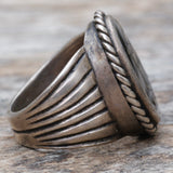 Vintage Sterling FJG Initial Ring 8.75