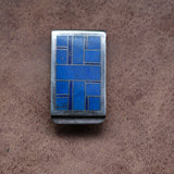 Vintage Sterling Lapis Inlay Money Clip