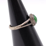 Vintage Sterling Malachite Ring 6.75