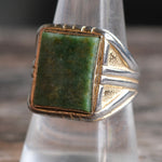Vintage Sterling Serpentine Signet Ring 8.75