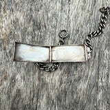 Vintage Sterling Silver USN Locket ID Bracelet