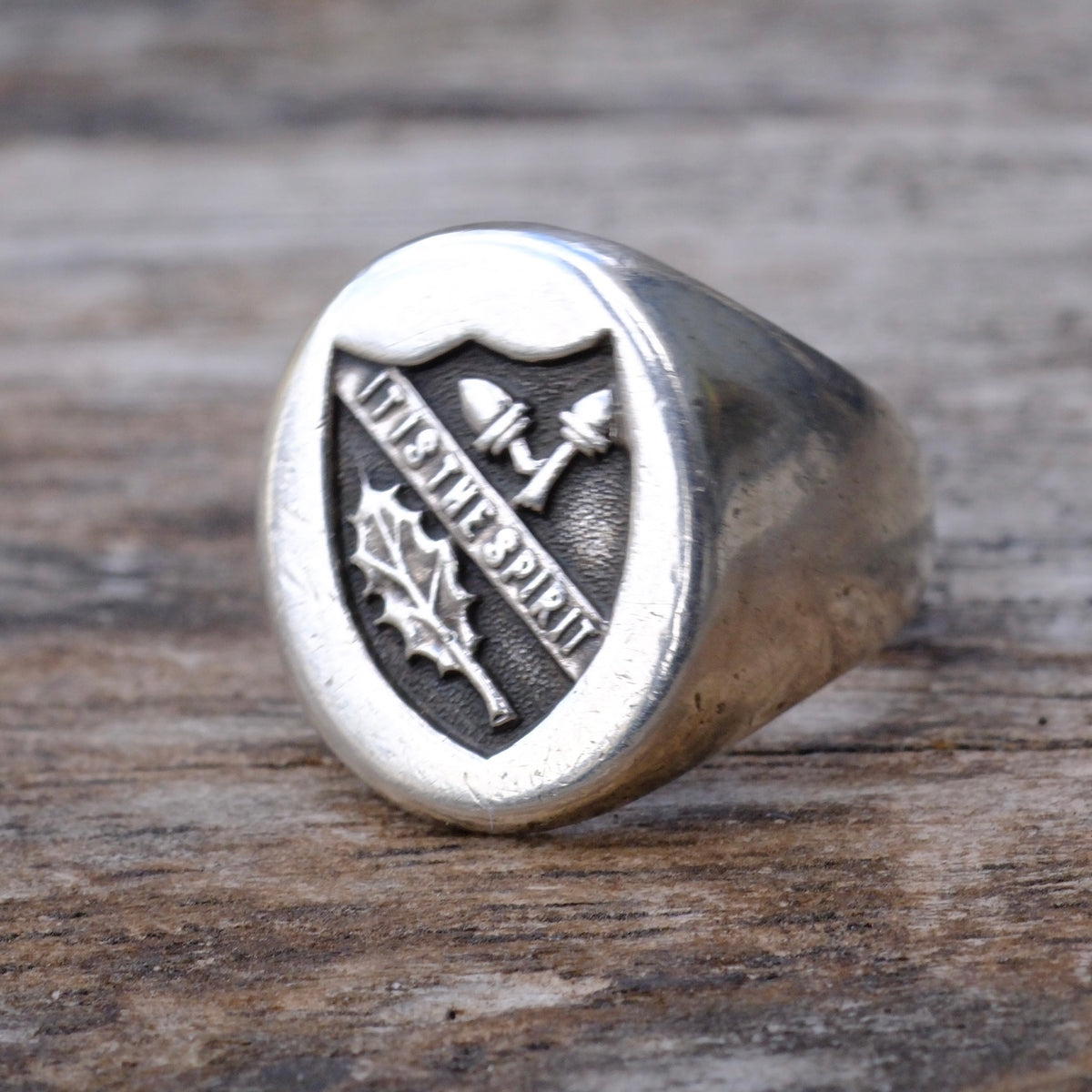 Vintage Sterling Silver Signet Ring 3.5