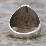 Vintage Sterling Zuni Inlay Ring 10.75