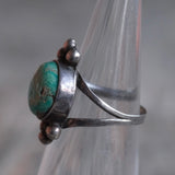 Vintage Sterling Turquoise Ring 4.25