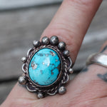 Vintage Sterling Turquoise Ring 6.25