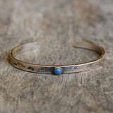 Vintage Sterling Lapis Sodalite Stacker Cuff