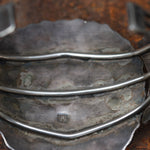 Incredible Vintage Sterling Turquoise Cluster Cuff