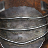 Incredible Vintage Sterling Turquoise Cluster Cuff