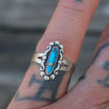 Vintage Sterling Turquoise Ring 5.75