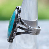 Vintage Sterling Turquoise Ring 5.75