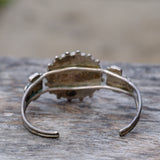 Vintage Sterling Turquoise Cluster Cuff Bracelet