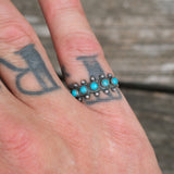 Vintage Sterling Turquoise Band 5.5