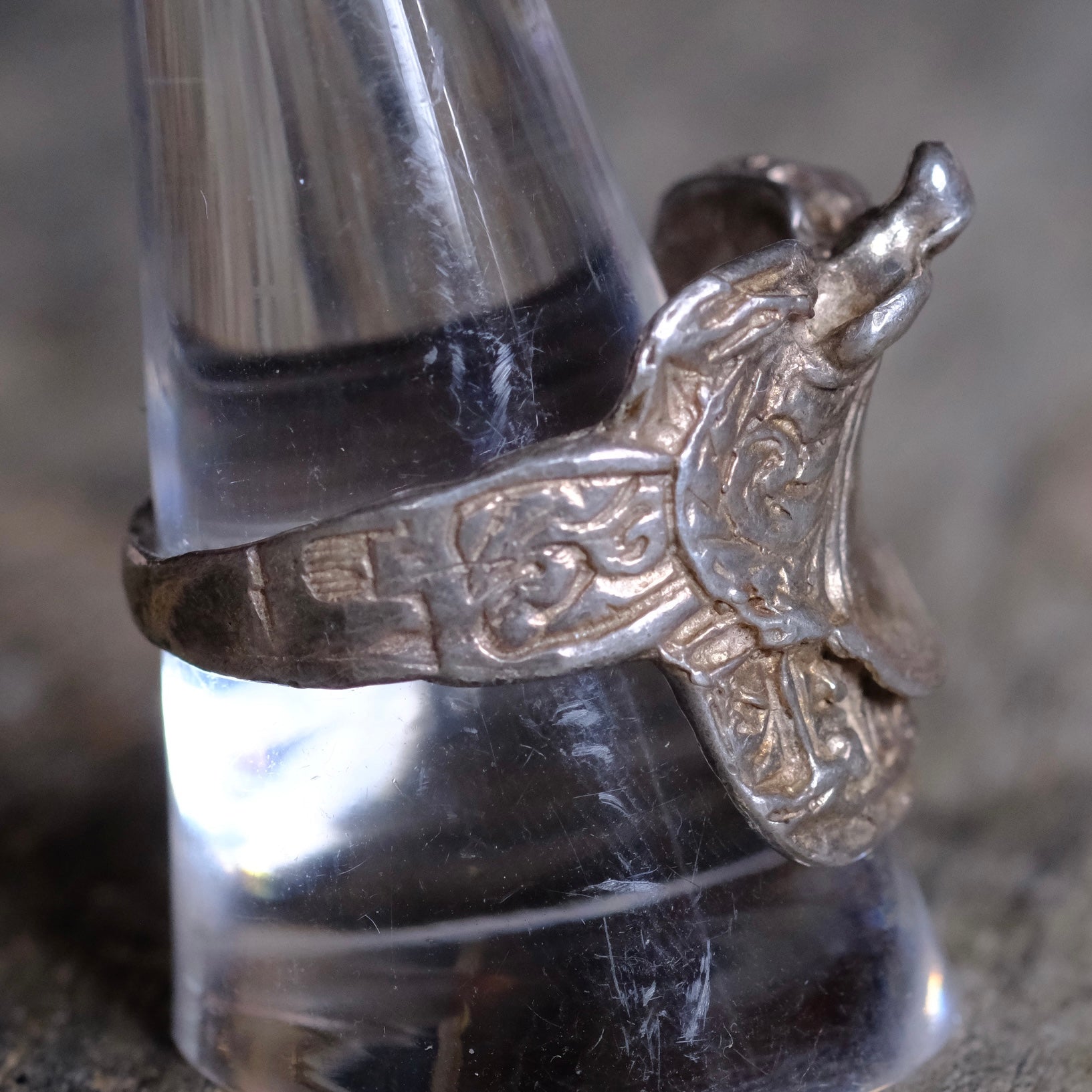 Vintage Sterling Silver Saddle Ring 9.5