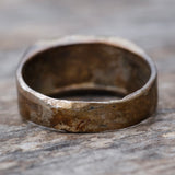 Vintage Sterling Crushed Turquoise Inlay Band 10.75