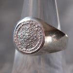 Vintage Sterling Aztec Calendar Signet Ring 8