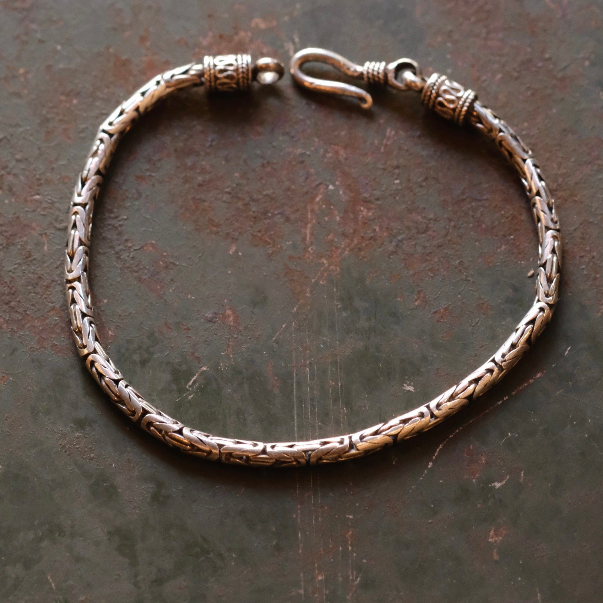 Vintage Sterling Byzantine Chain Bracelet