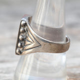 Vintage Sterling Turquoise and Coral Inlay Ring 9.25