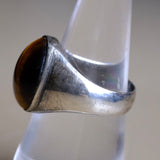 Vintage Sterling Tigers Eye Cabochon Ring 8