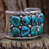 MASSSIVE Zuni Turquoise Row Cuff Bracelet