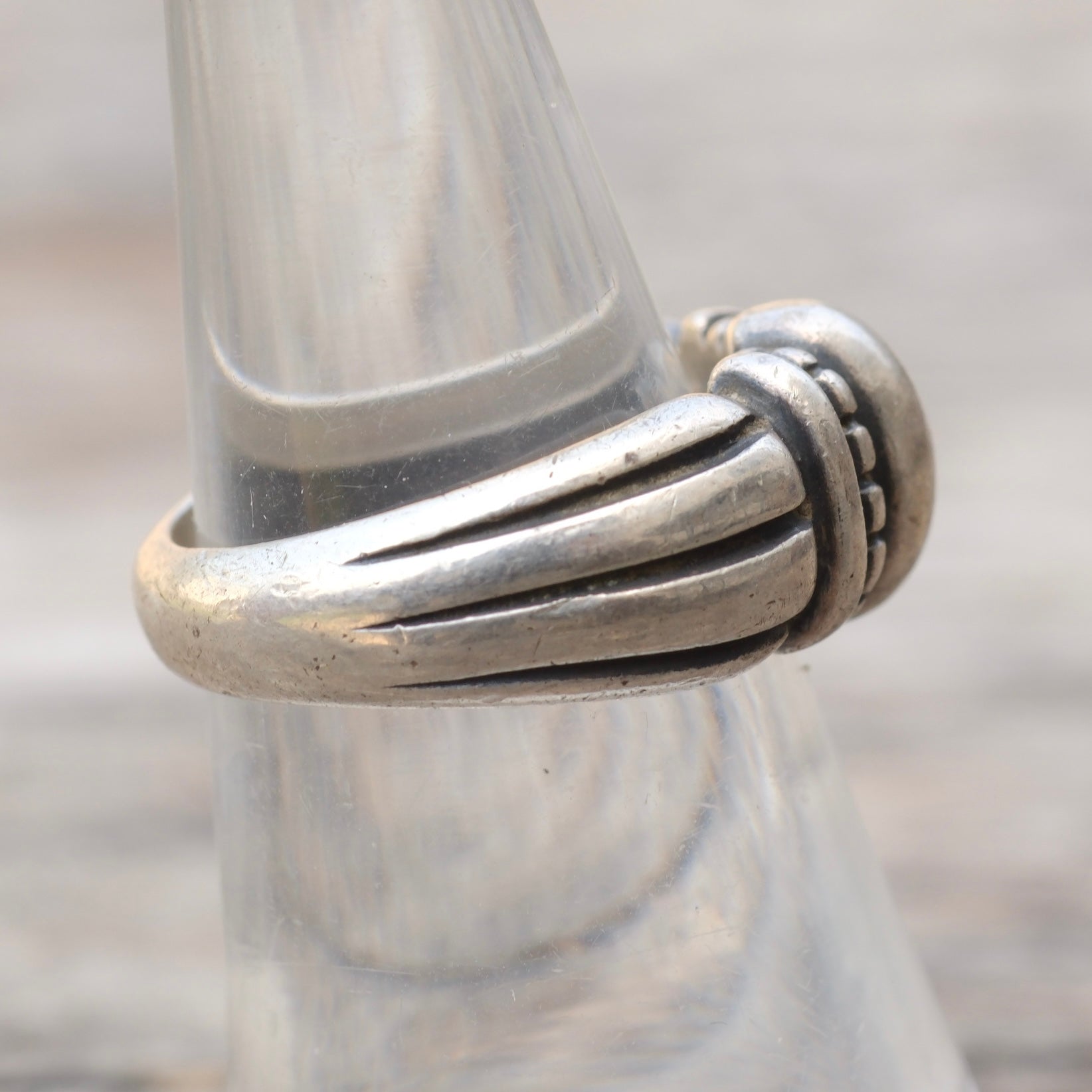 Vintage Sterling Silver Band Ring 6.75