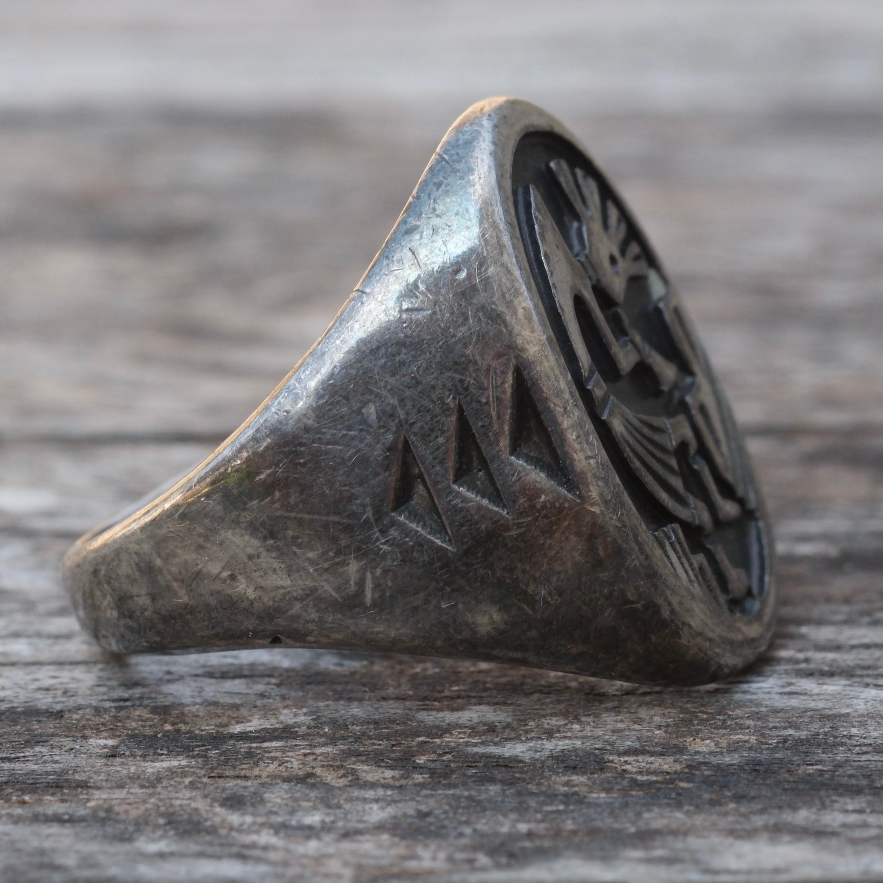 Vintage Sterling Silver Kokopelli Ring 8.5