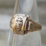 Vintage Sterling 1939 H Signet Ring 6.5