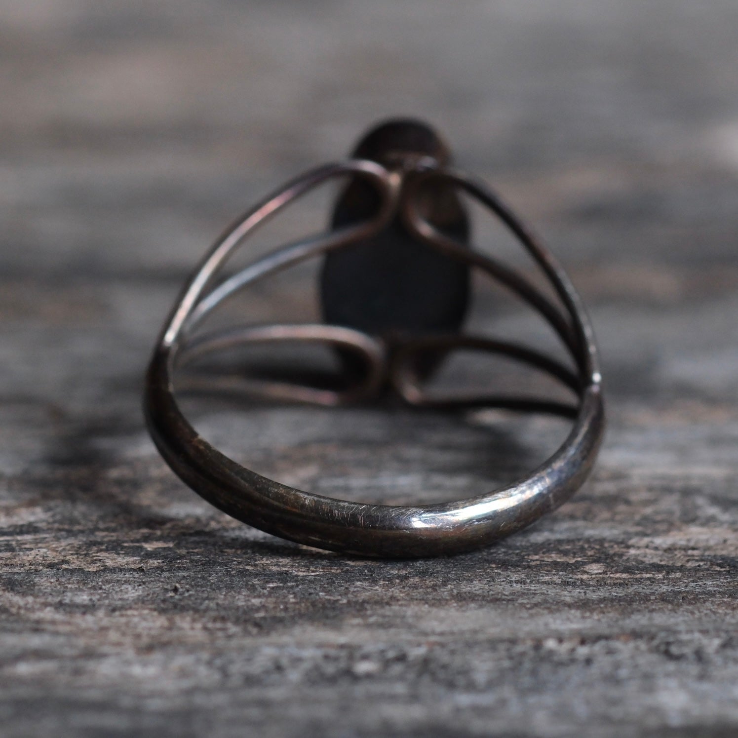 Vintage Sterling Mother Of Pearl Ring 7.75