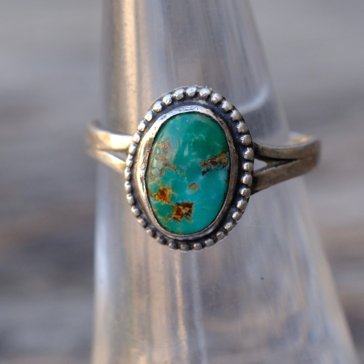 Vintage Sterling Turquoise Ring 6