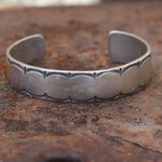 Vintage Sterling Heavy Stamped Cuff