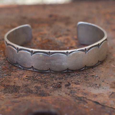 Vintage Sterling Heavy Stamped Cuff