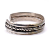 Vintage Sterling Silver Braided Cuff Bracelet 6.5"