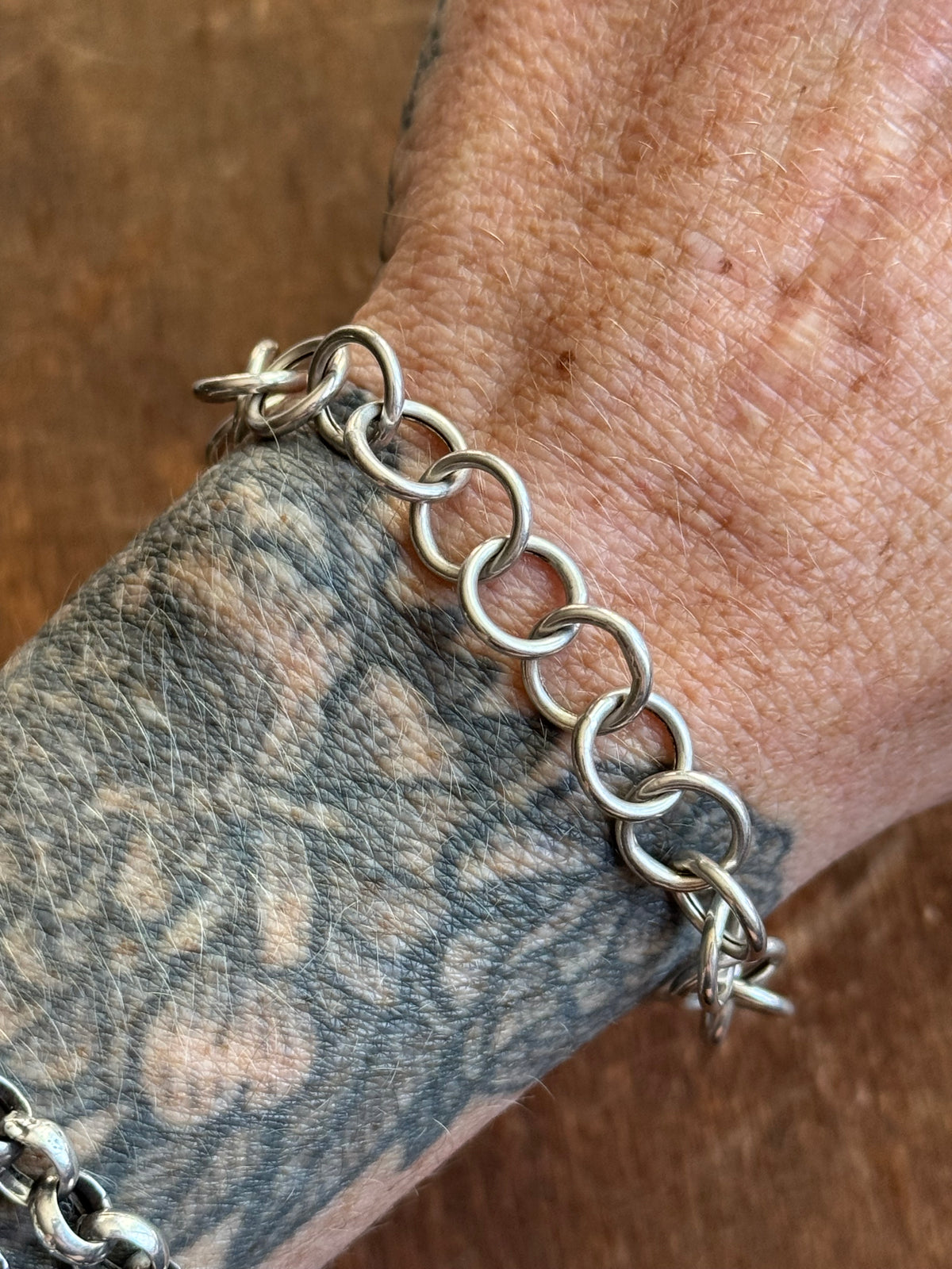 Vintage Sterling Silver 8” Cable Chain Bracelet