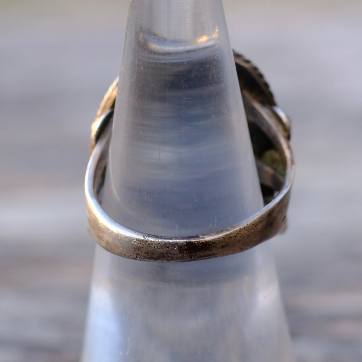 Vintage Sterling Jasper Ring 5.75