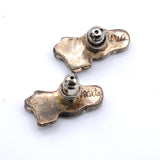Vintage Sterling Zuni Inlay Stud Earrings