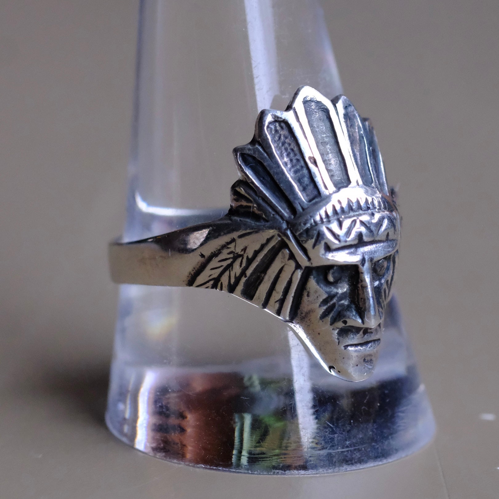 Vintage Sterling Chief Ring 10.75