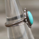 Vintage Sterling Turquoise Ring 5.75